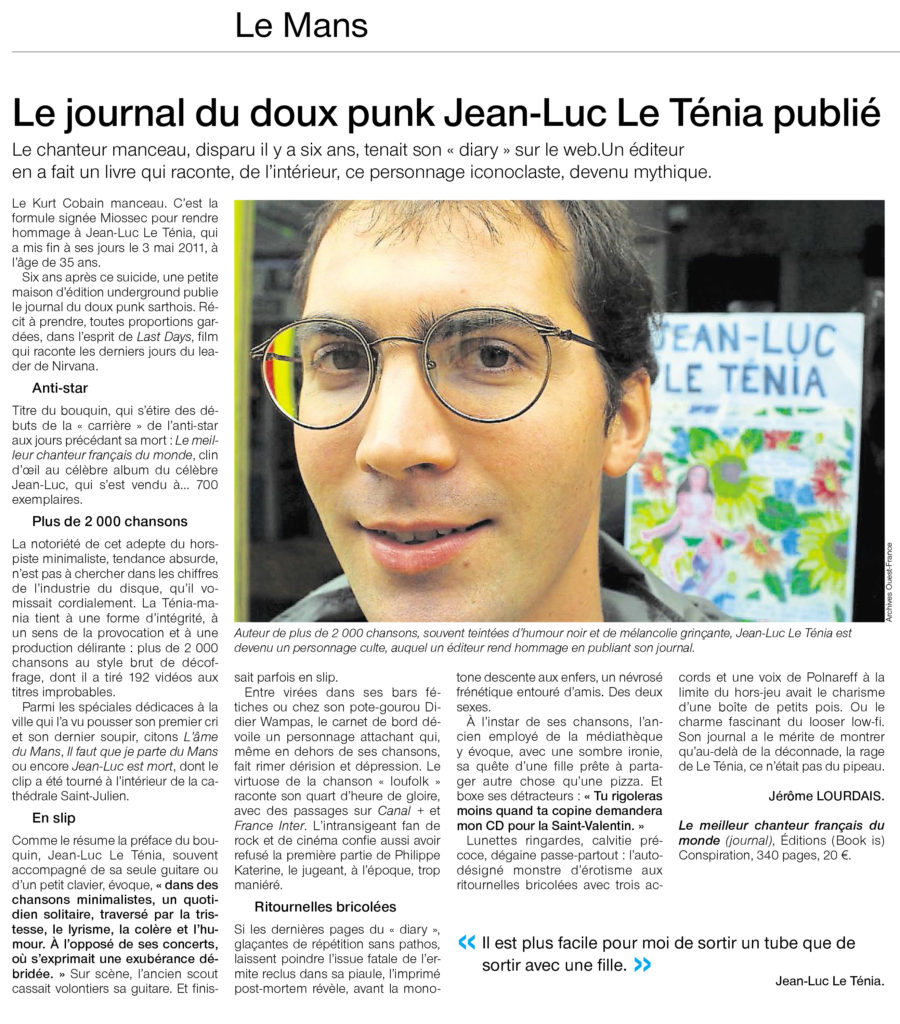 Article JeanLuc Le Ténia Conspiration Éditions